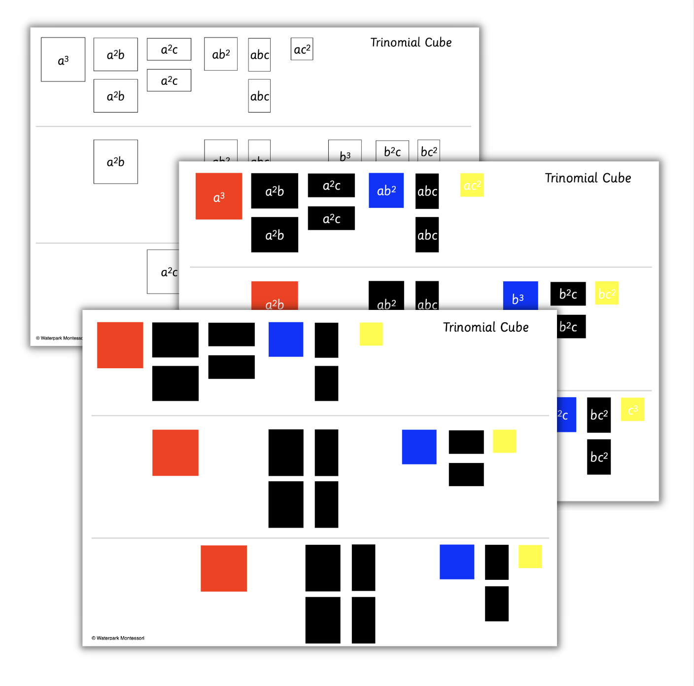 Trinomial Cube Montessori