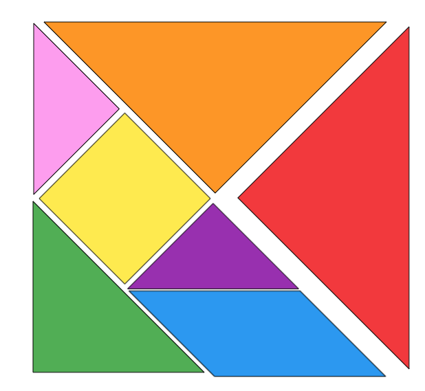 Tangram colored Montessori